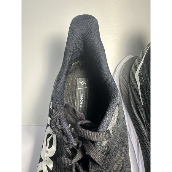 HOKA ONE ONE Mach 6 Men’s Size 10D Running Shoes Black White Lightweight Trainer - Picture 8 of 9